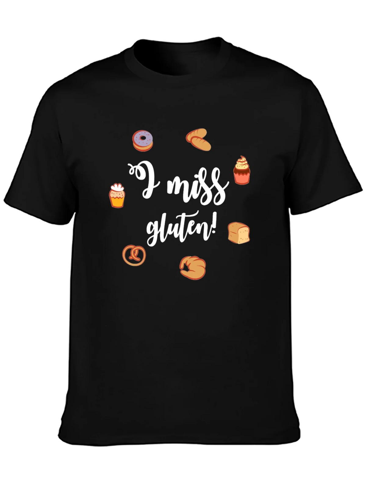 I Miss Gluten T-Shirt - Funny Foodie Tee product image 3
