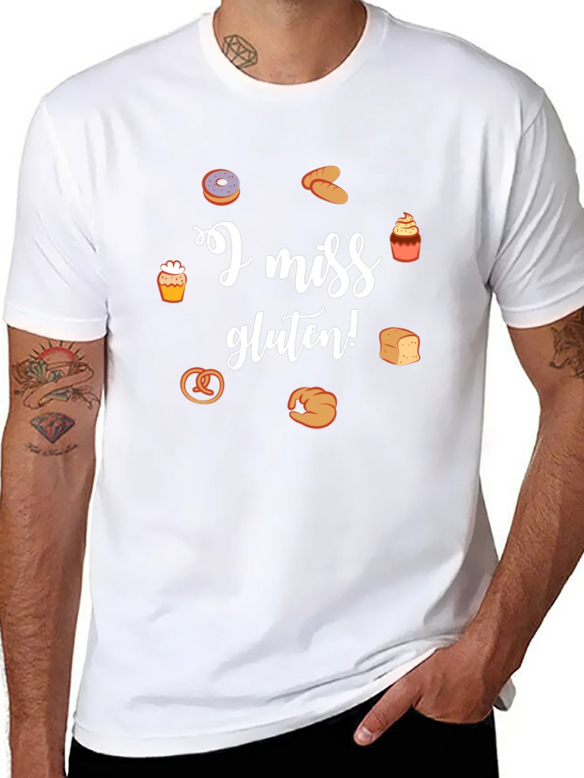 I Miss Gluten T-Shirt - Funny Foodie Tee product image 7