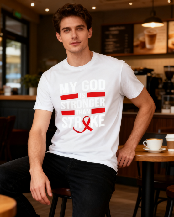 My God Is Stronger Than Stroke Unisex T-Shirt - Awareness product image 11