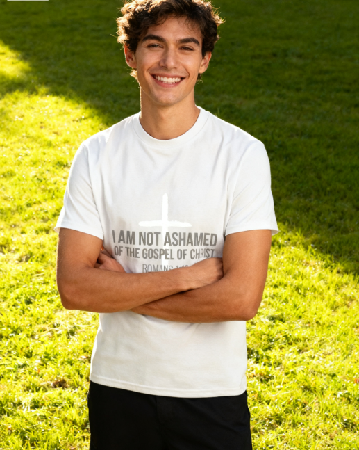 “I Am Not Ashamed of the Gospel” Christian T-Shirt - Romans product image 5