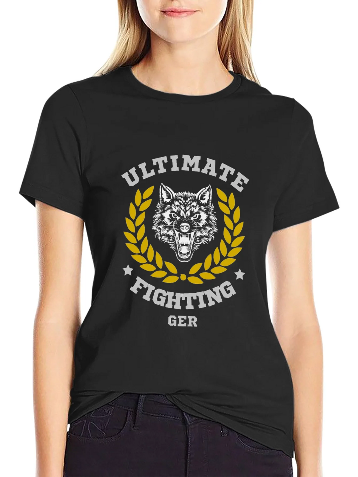 Ultimate Fighting GER Wolf Graphic T-Shirt product image 2