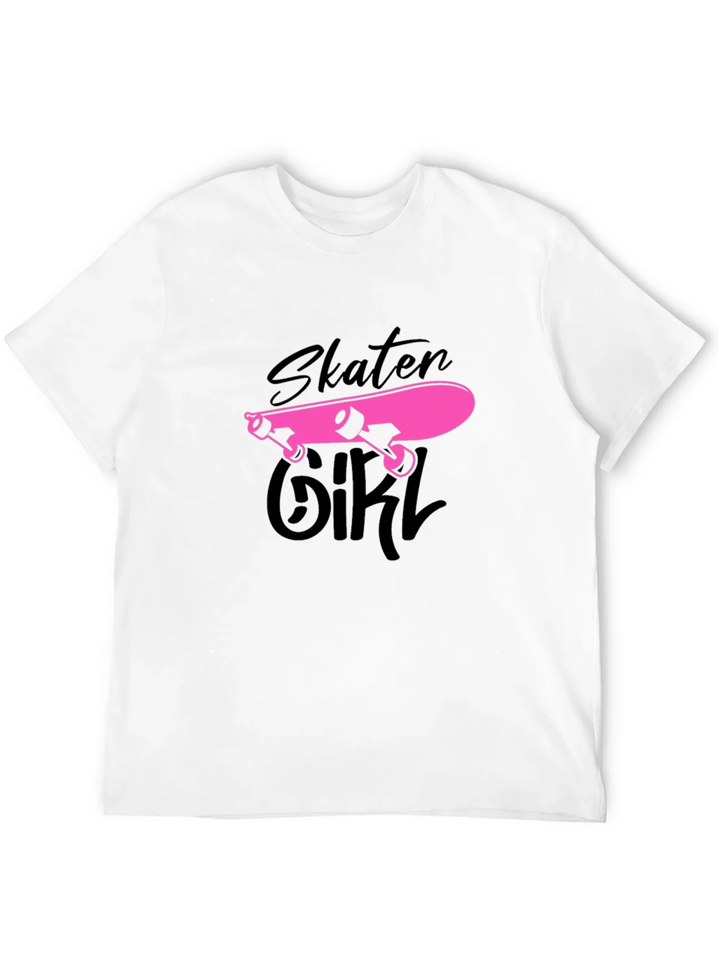 Skater Girl Graphic Tee - Black Cotton T-Shirt product image 11