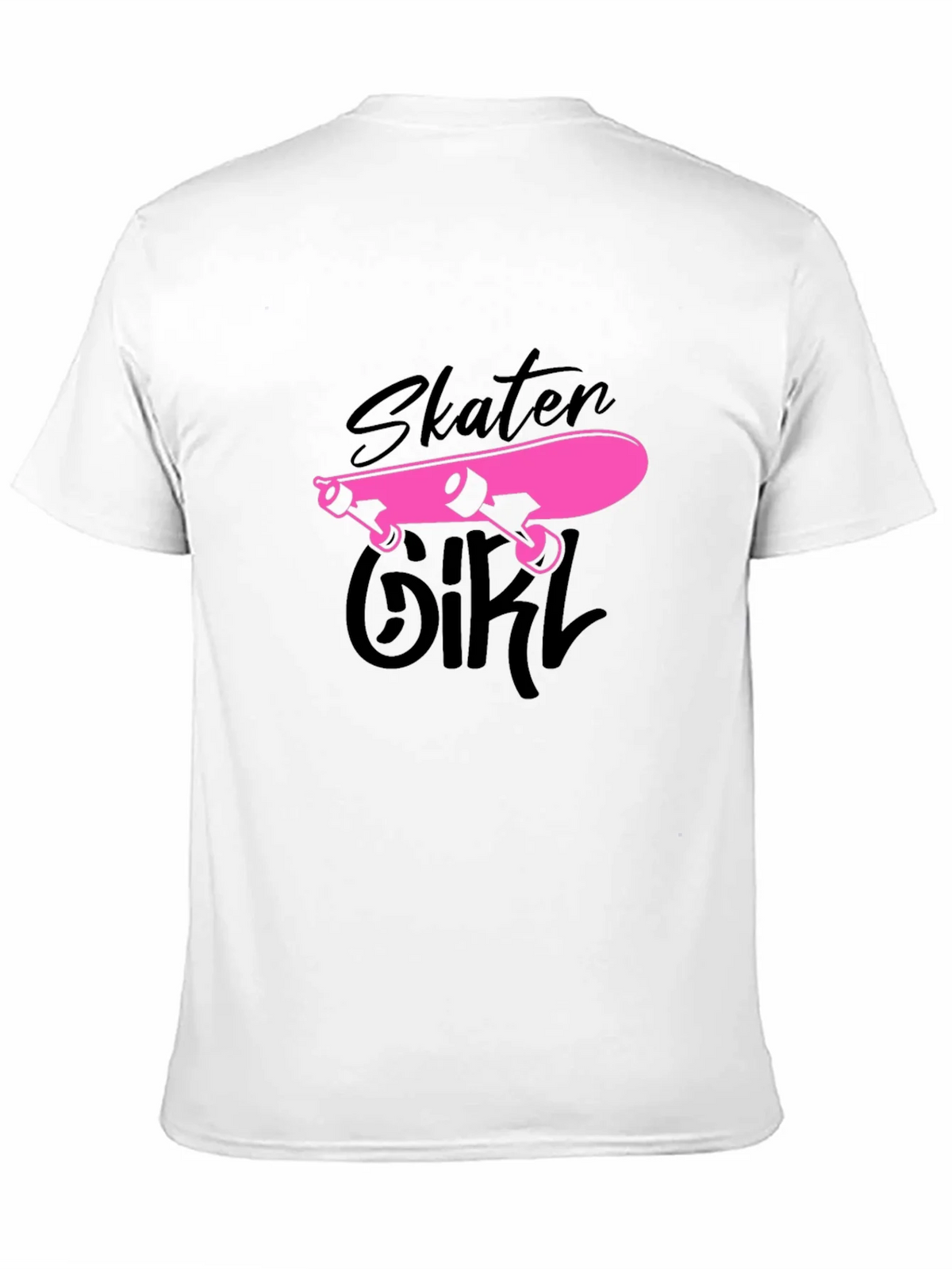 Skater Girl Graphic Tee - Black Cotton T-Shirt product image 10