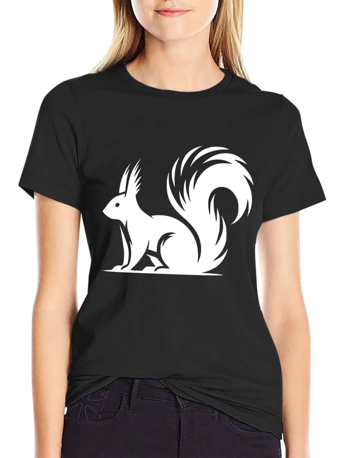 Squirrel Graphic T-Shirt - Classic Black Tee product image 2