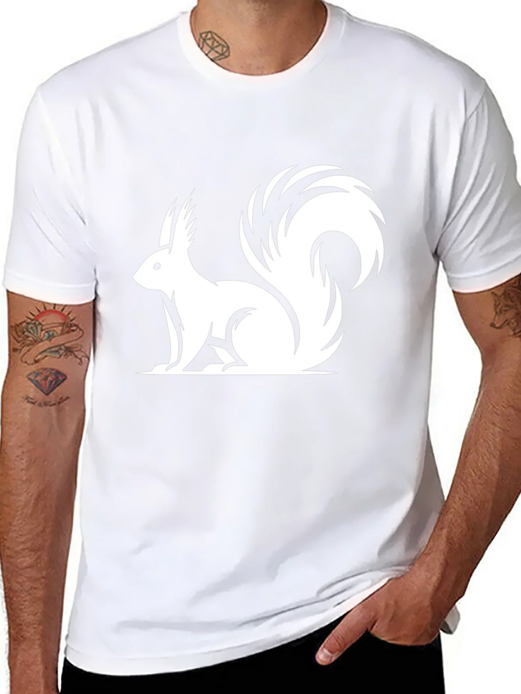 Squirrel Graphic T-Shirt - Classic Black Tee product image 7
