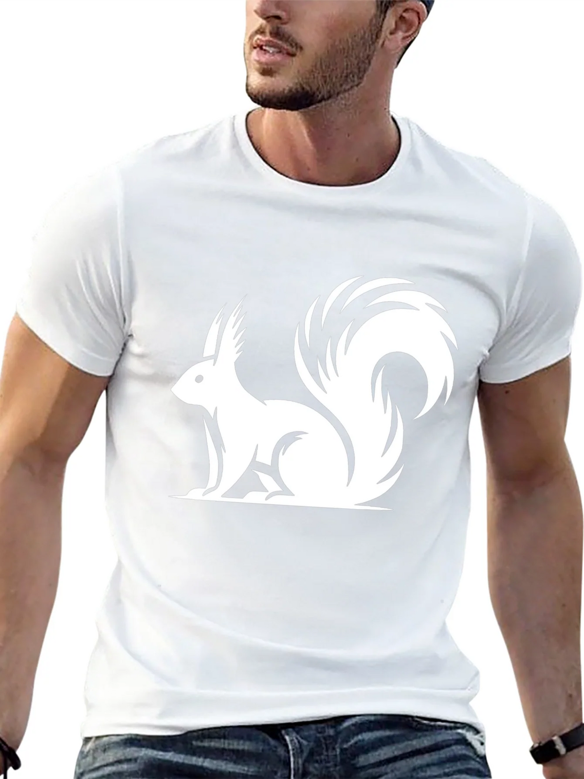 Squirrel Graphic T-Shirt - Classic Black Tee product image 12