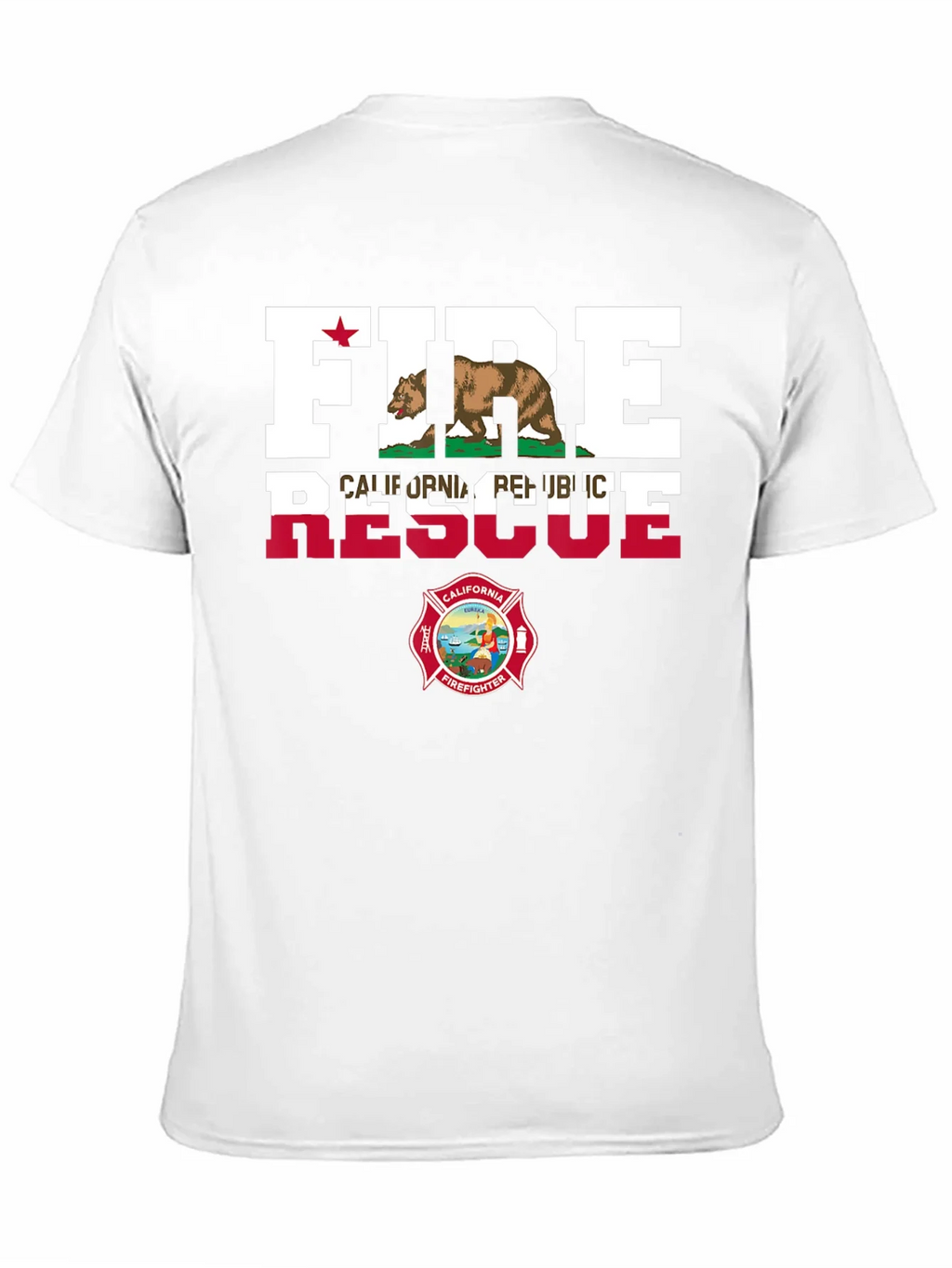 Fire Rescue California Firefighter T-Shirt product image 9