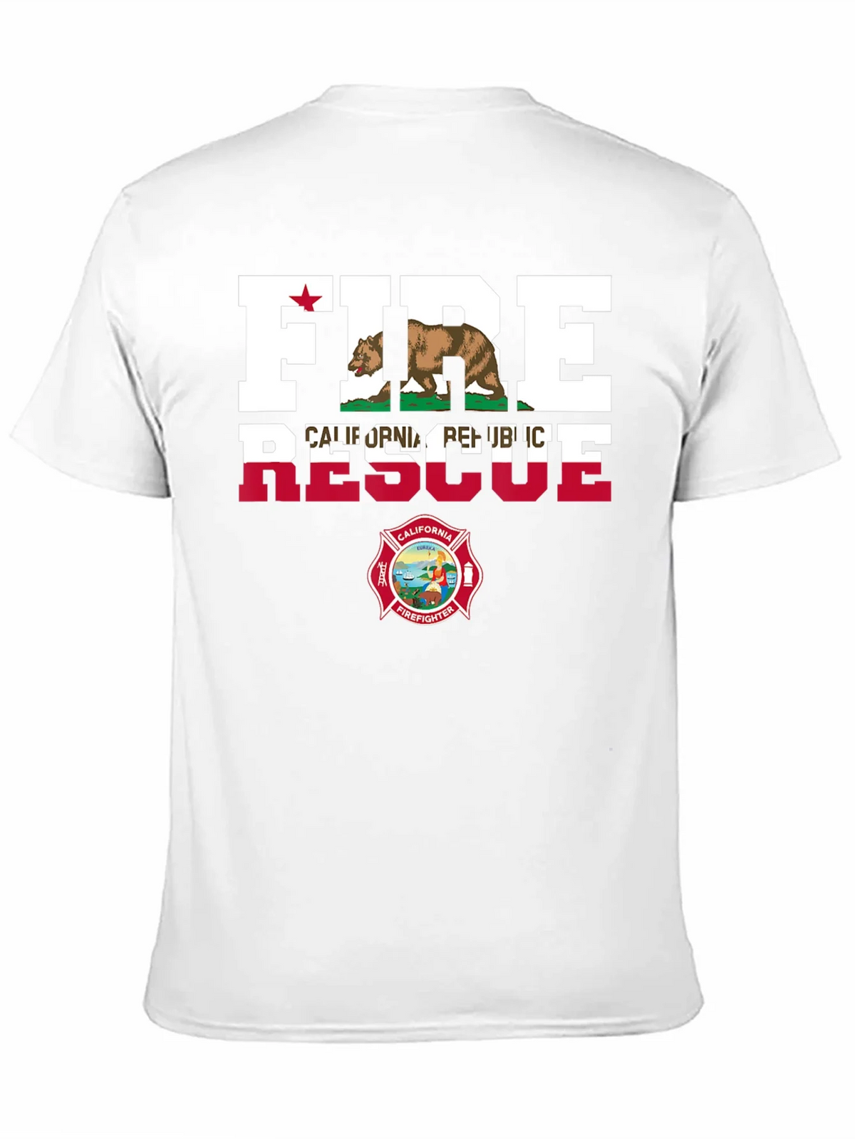 Fire Rescue California Firefighter T-Shirt product image 9