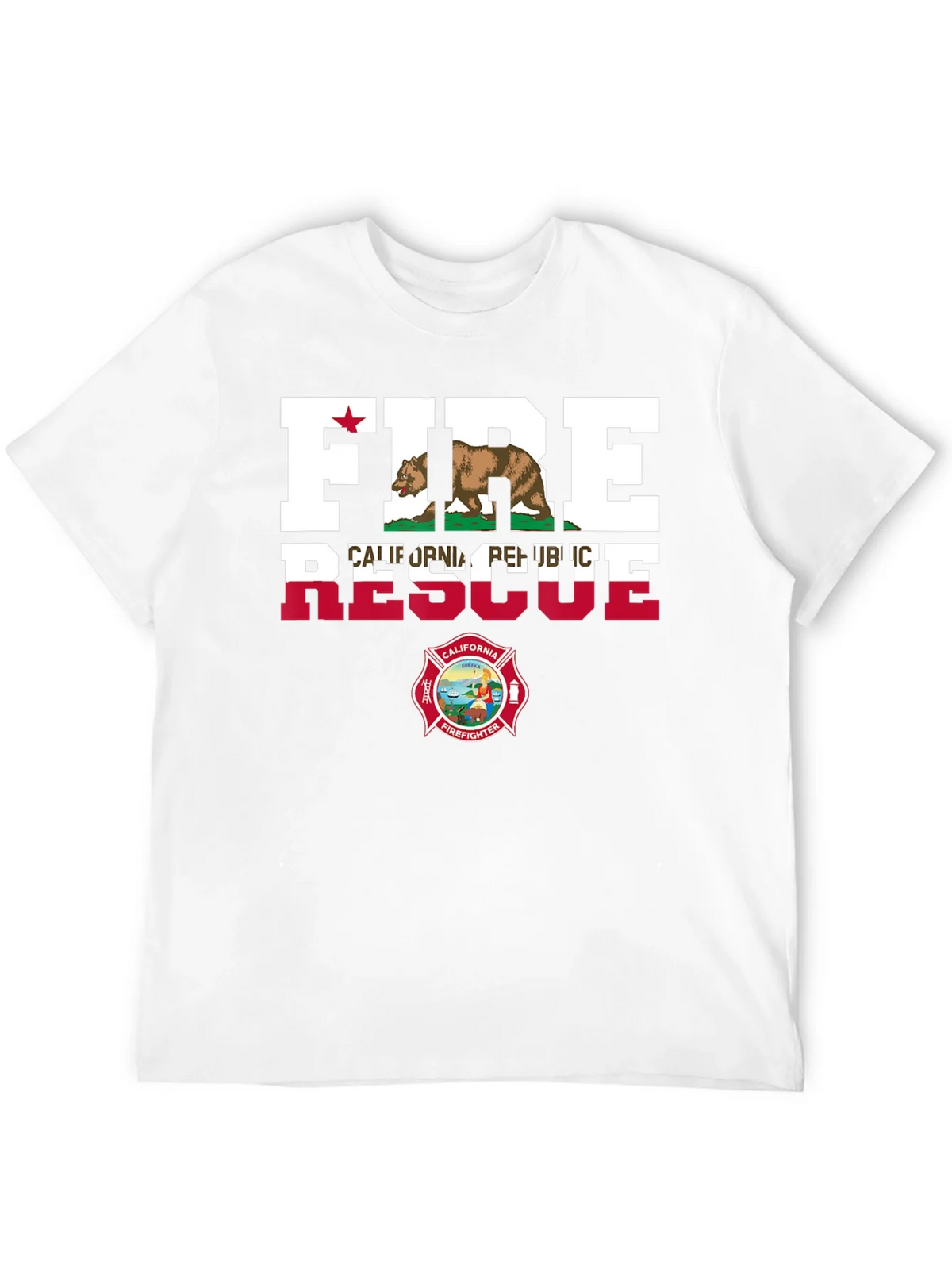 Fire Rescue California Firefighter T-Shirt product image 10