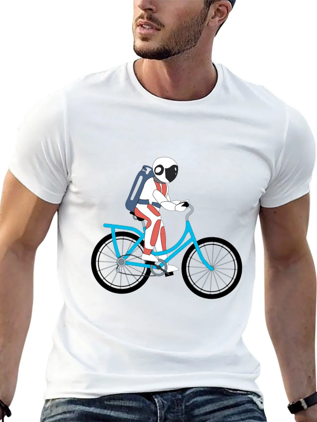 Astronaut on Bike Graphic Tee - Black product image 12