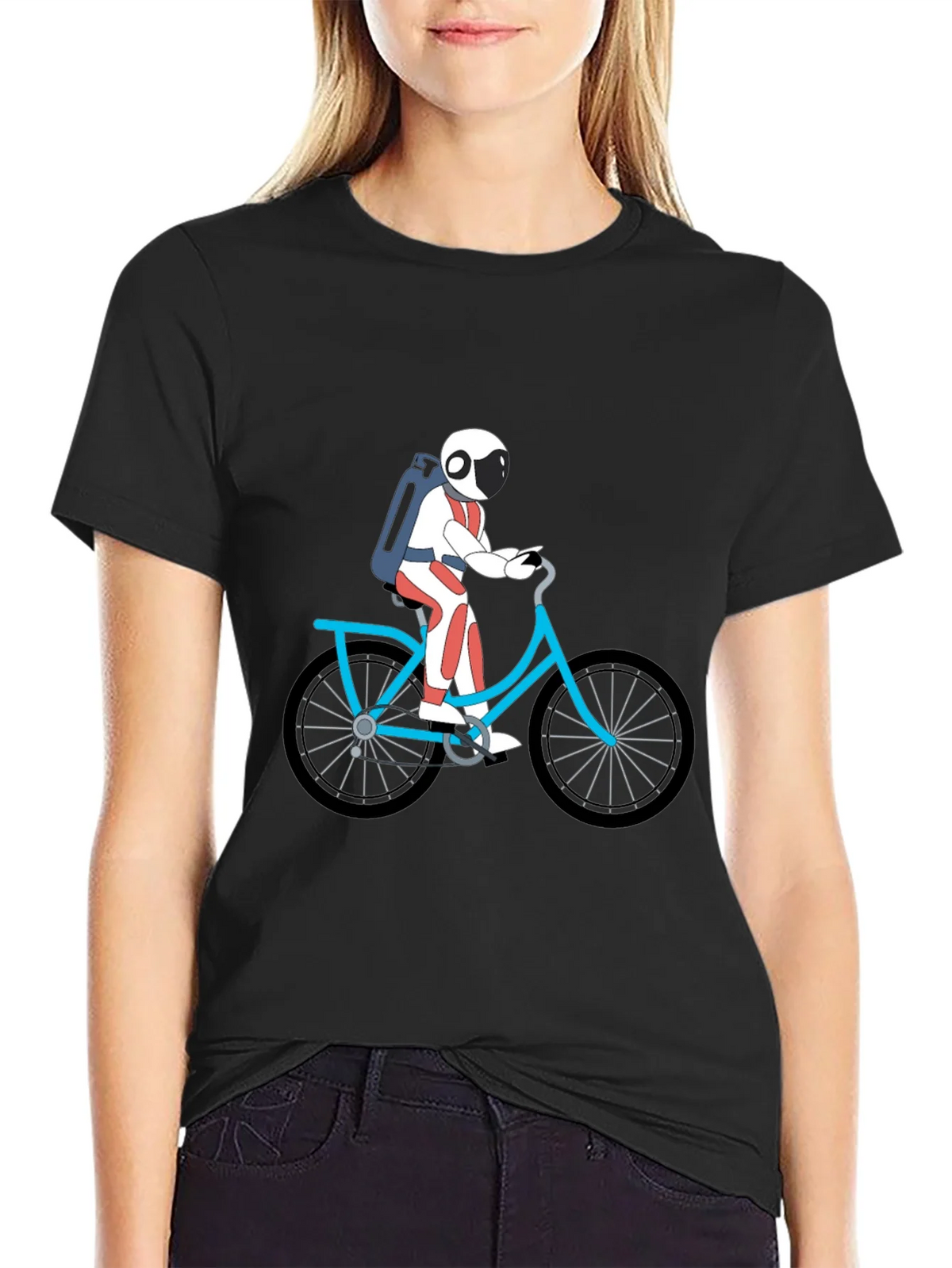 Astronaut on Bike Graphic Tee - Black product image 2