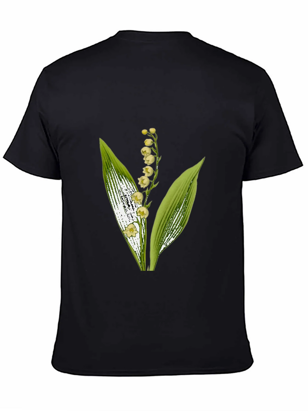 Lily of the Valley Graphic Black T-Shirt product image 4