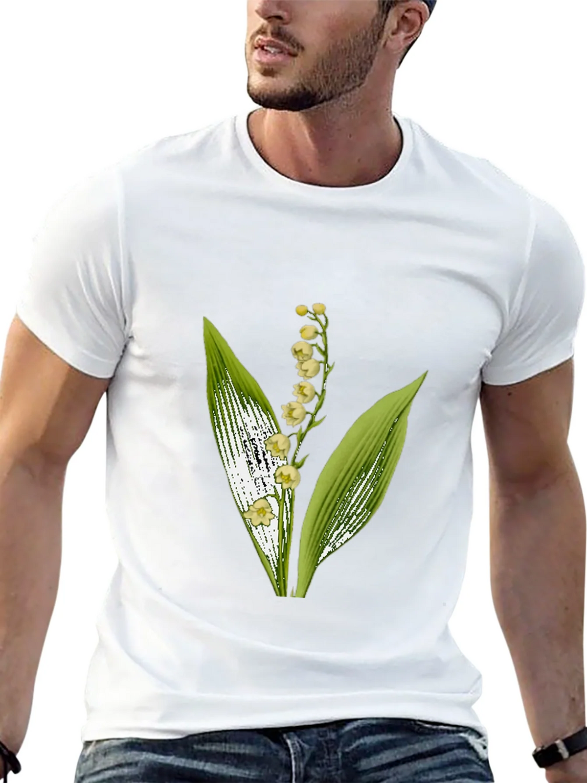 Lily of the Valley Graphic Black T-Shirt product image 12