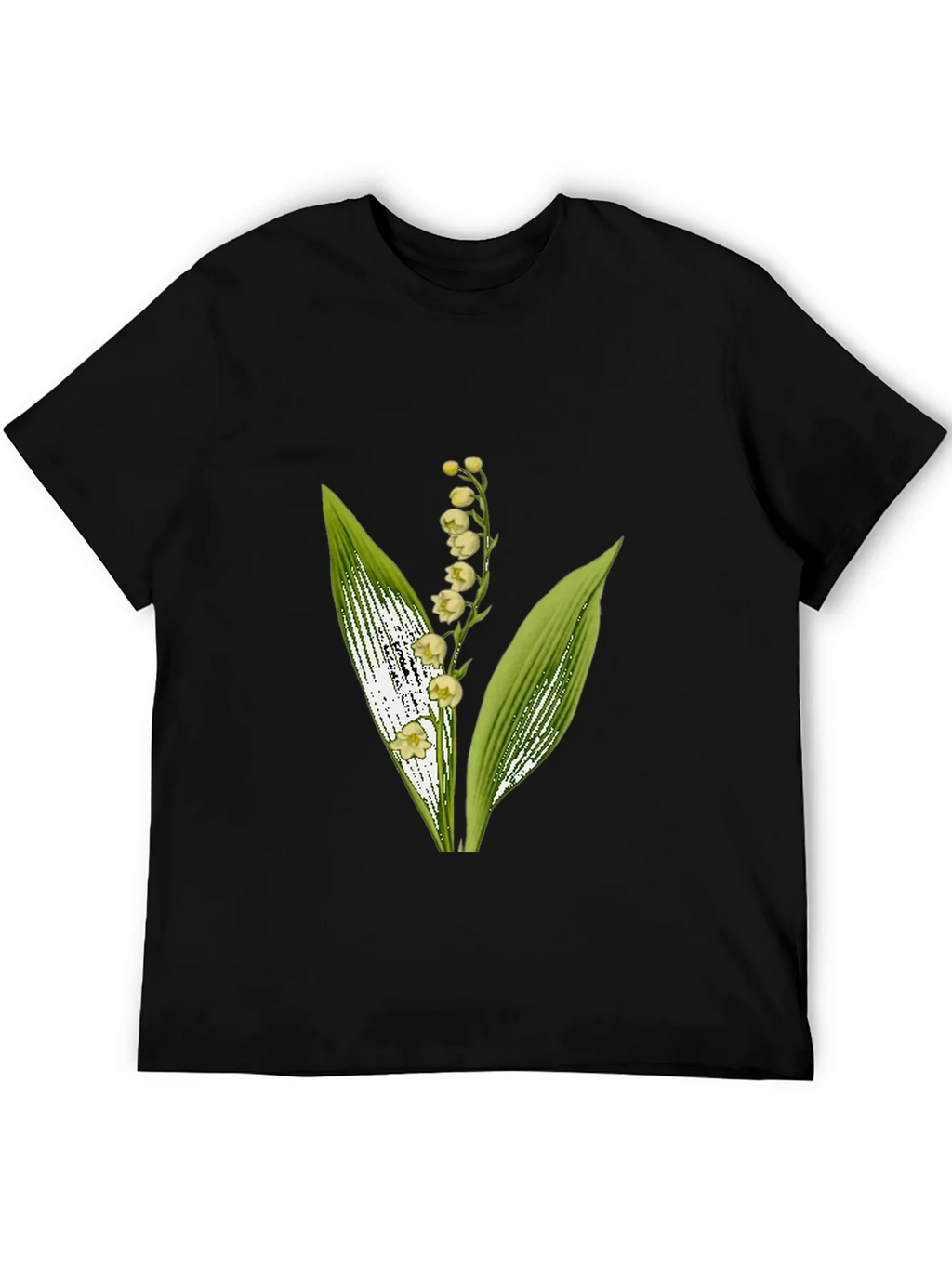 Lily of the Valley Graphic Black T-Shirt product image 5