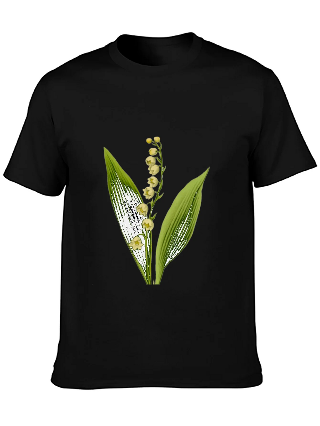 Lily of the Valley Graphic Black T-Shirt product image 3