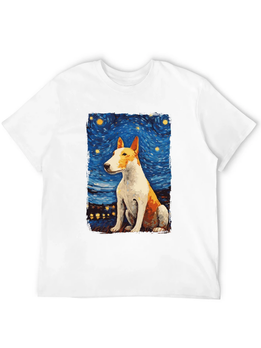 Starry Bull Terrier Art T-Shirt product image 11