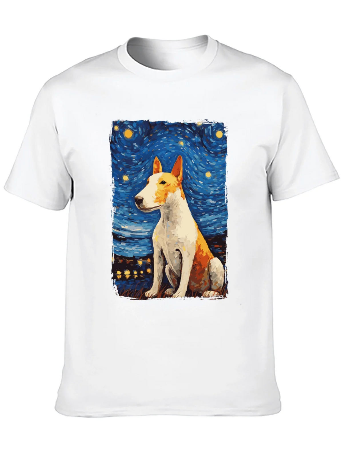 Starry Bull Terrier Art T-Shirt product image 9