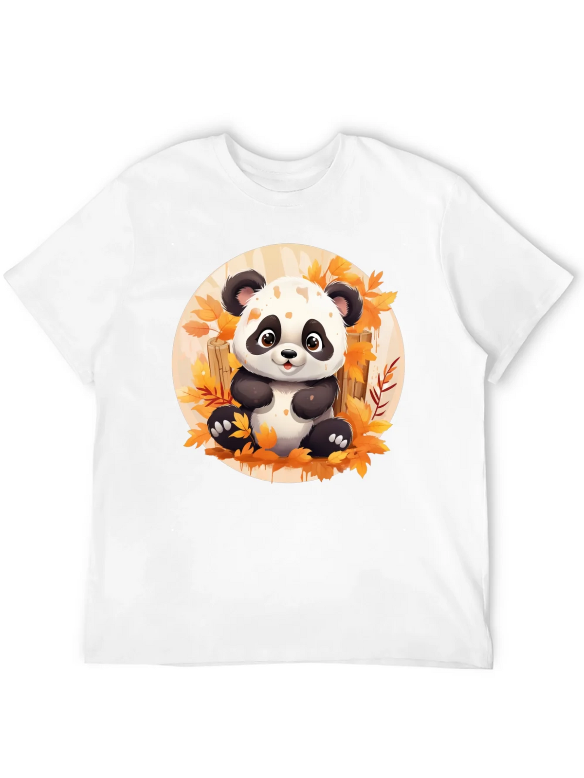 Cute Panda T-Shirt - Autumn Leaves Design product image 11