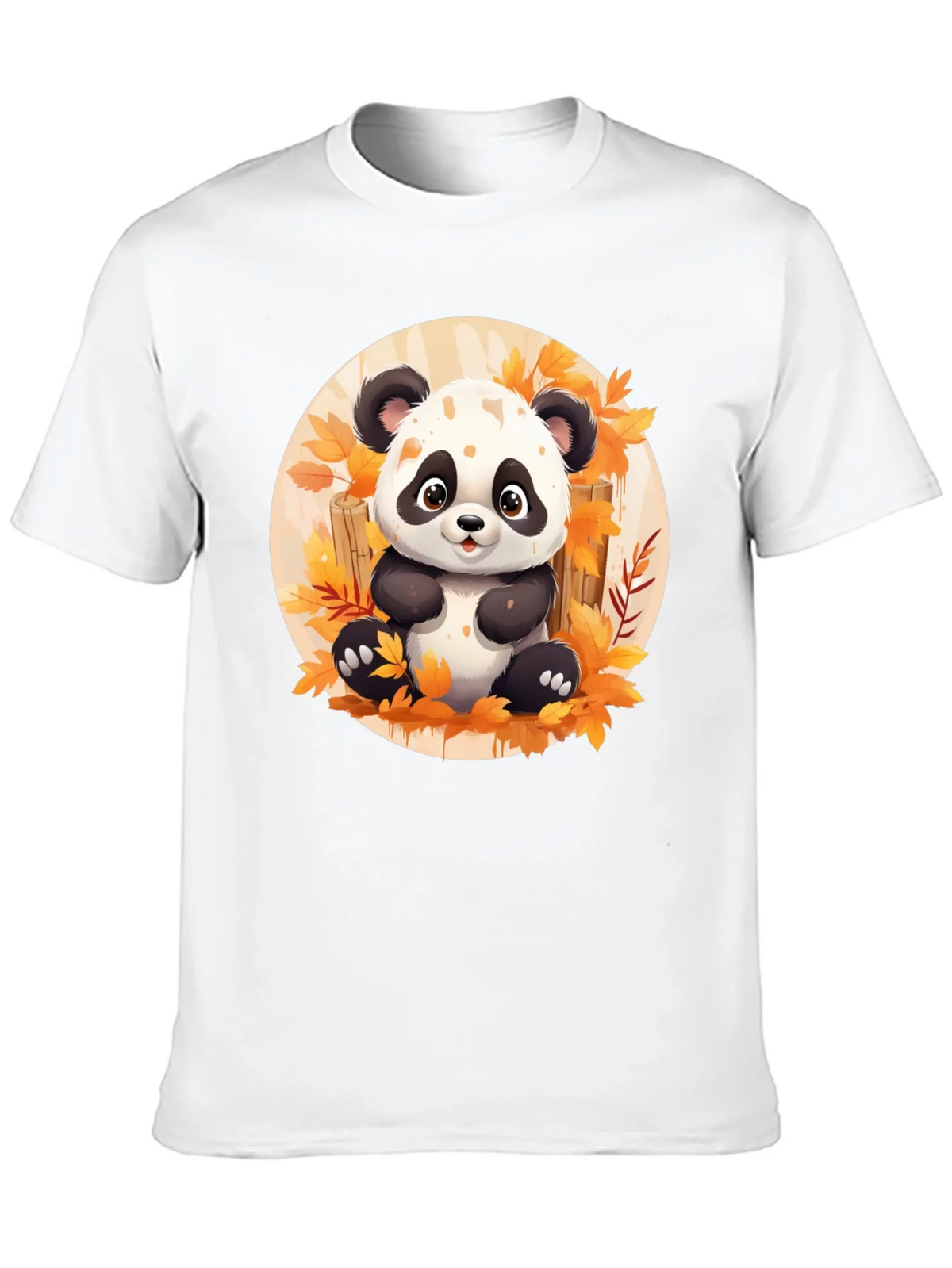 Cute Panda T-Shirt - Autumn Leaves Design product image 9
