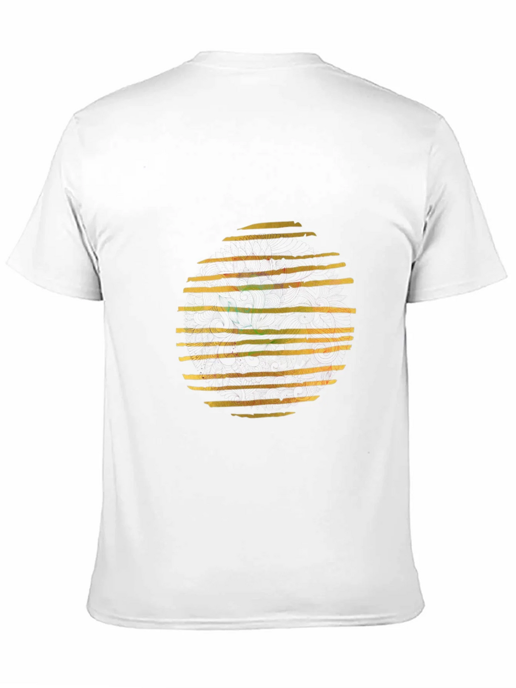 Abstract Striped Circle Graphic Black T-Shirt product image 10