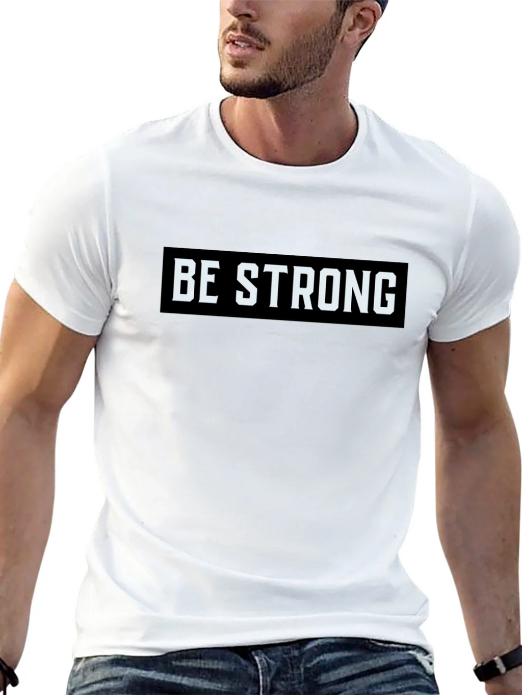 Be Strong Graphic Tee - Motivational Black T-Shirt product image 11