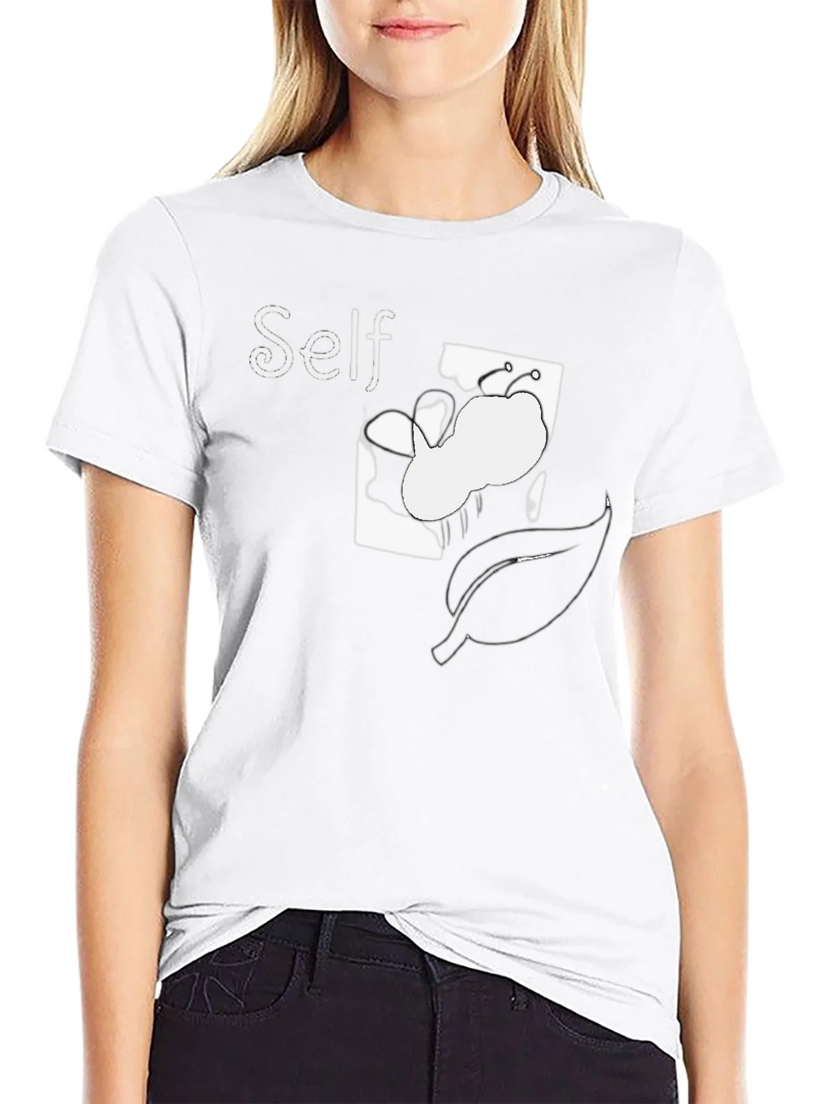 Self Butterfly Graphic Tee - Black Cotton Comfort Fit product image 8