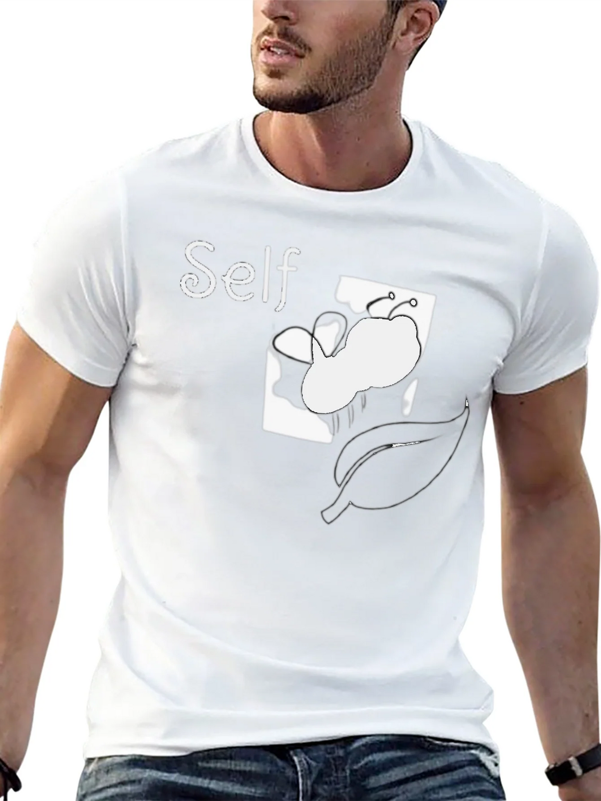 Self Butterfly Graphic Tee - Black Cotton Comfort Fit product image 12