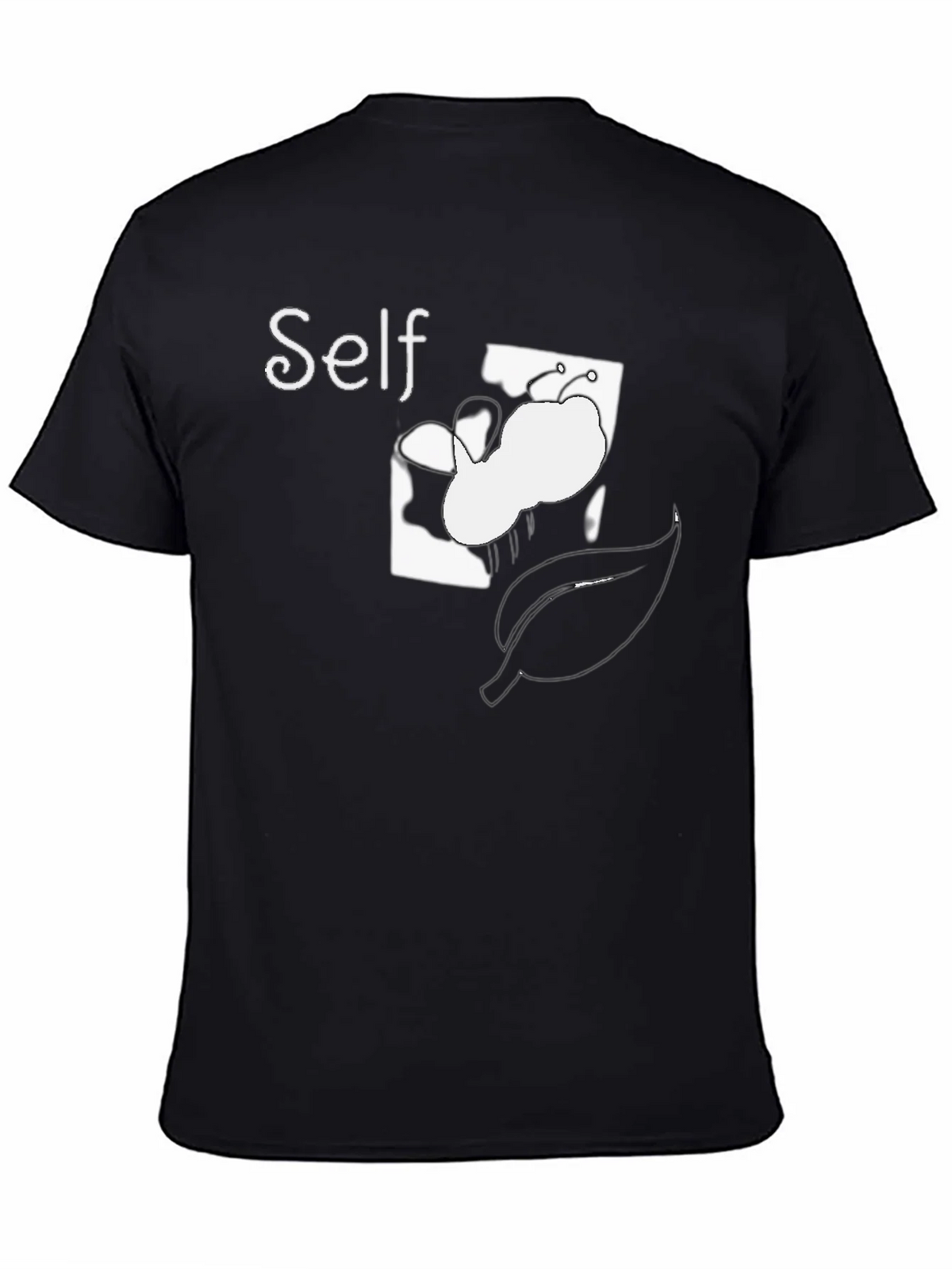 Self Butterfly Graphic Tee - Black Cotton Comfort Fit product image 4