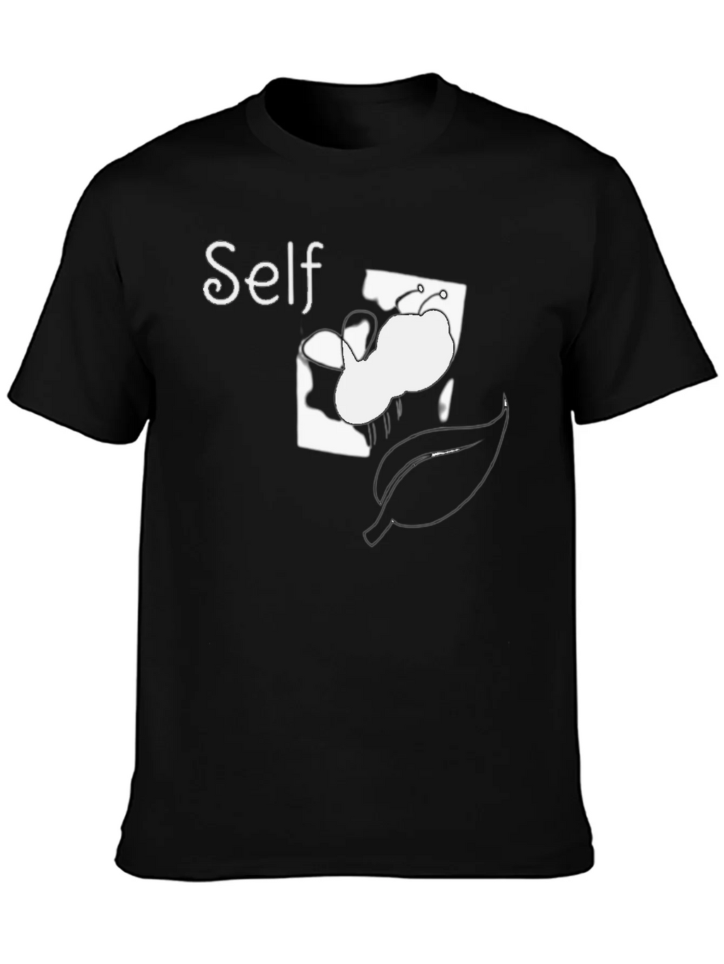 Self Butterfly Graphic Tee - Black Cotton Comfort Fit product image 3