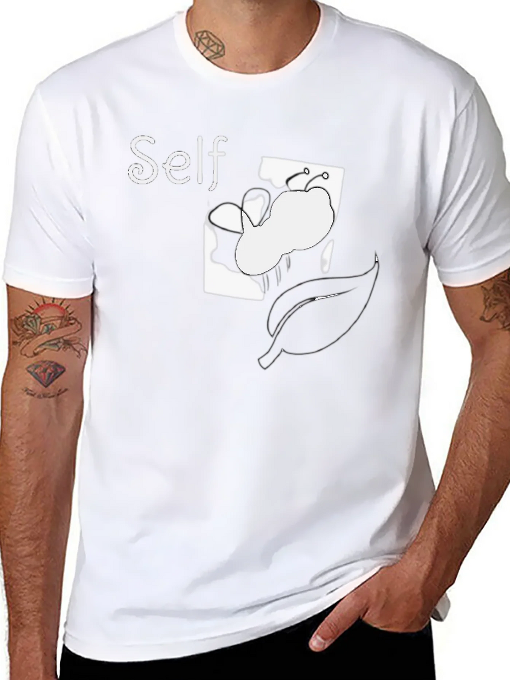 Self Butterfly Graphic Tee - Black Cotton Comfort Fit product image 7