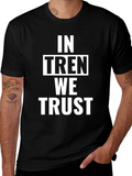 In Tren We Trust Graphic Tee - Black Cotton T-Shirt product image 1