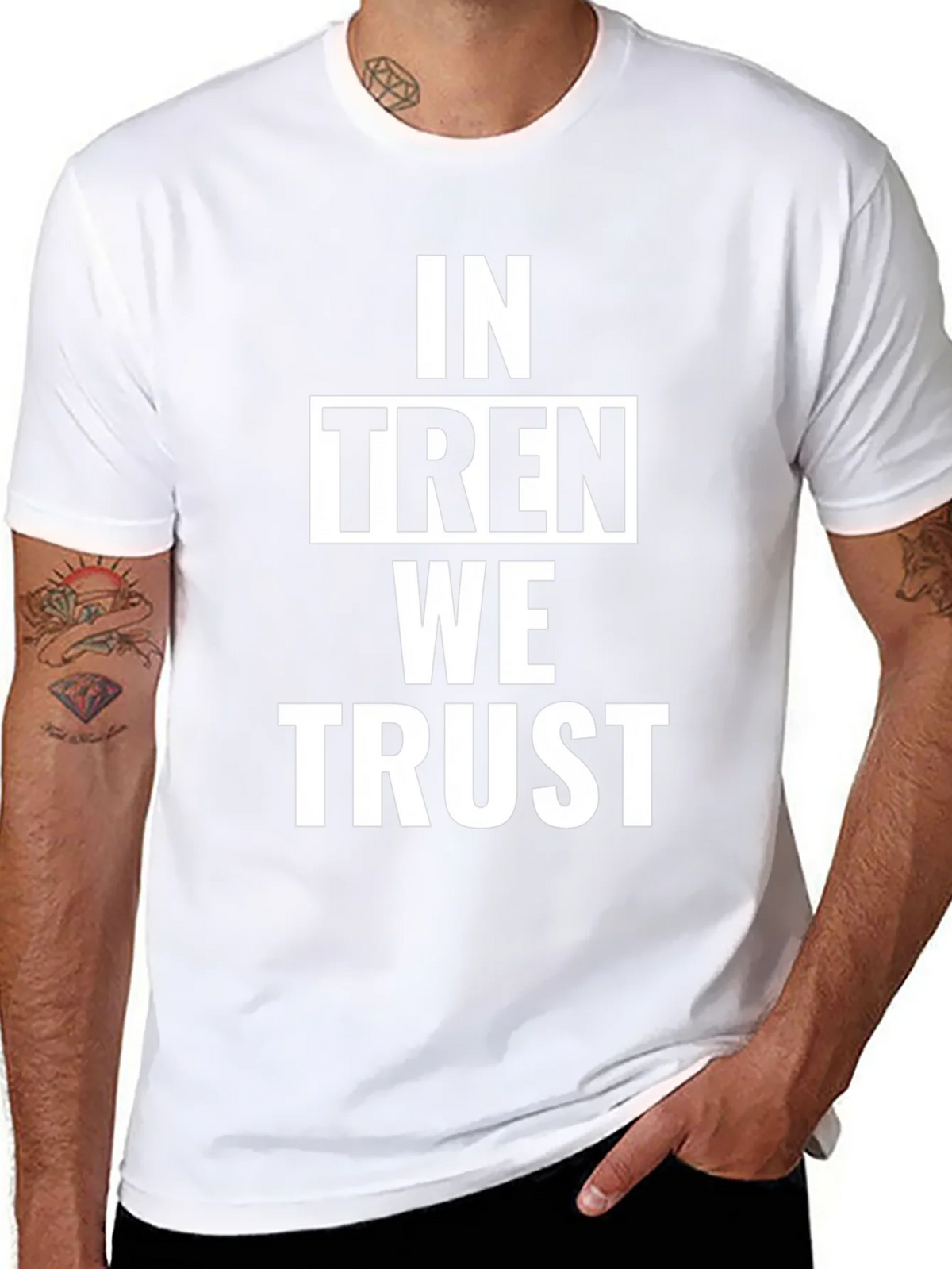 In Tren We Trust Graphic Tee - Black Cotton T-Shirt product image 7