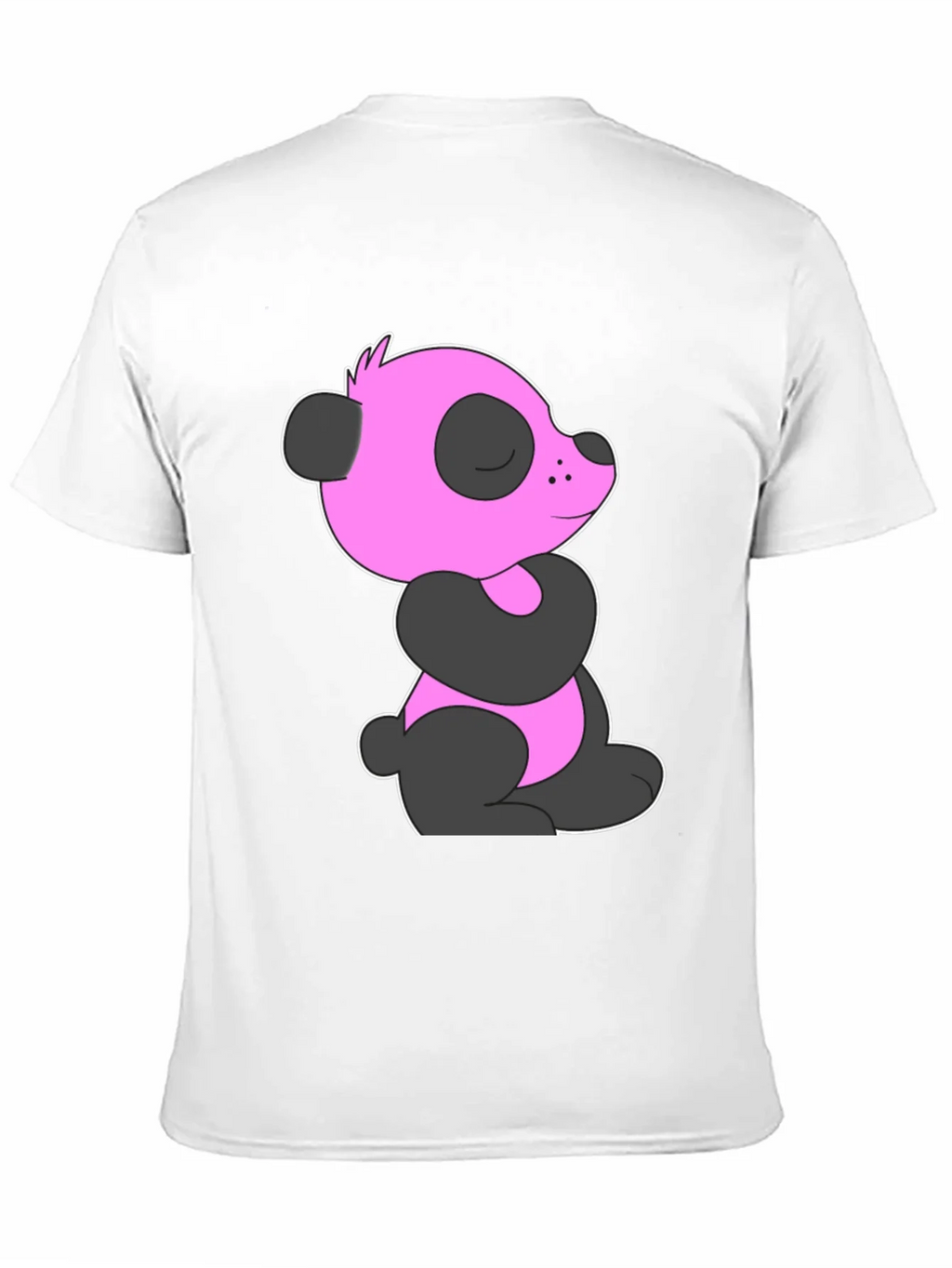 Pink Panda Graphic Black T-Shirt product image 10