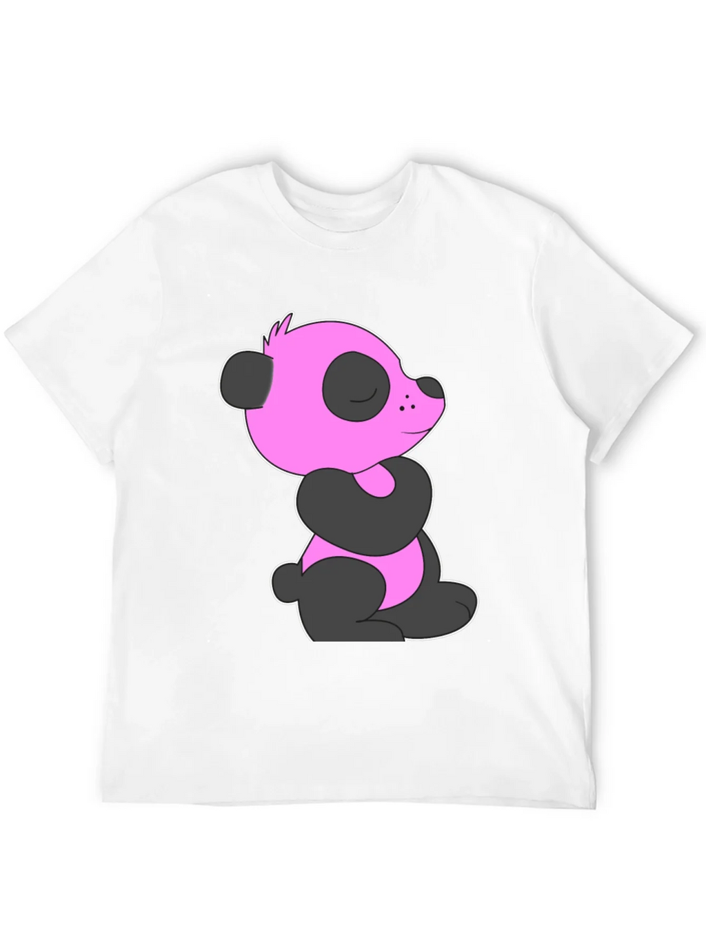 Pink Panda Graphic Black T-Shirt product image 11
