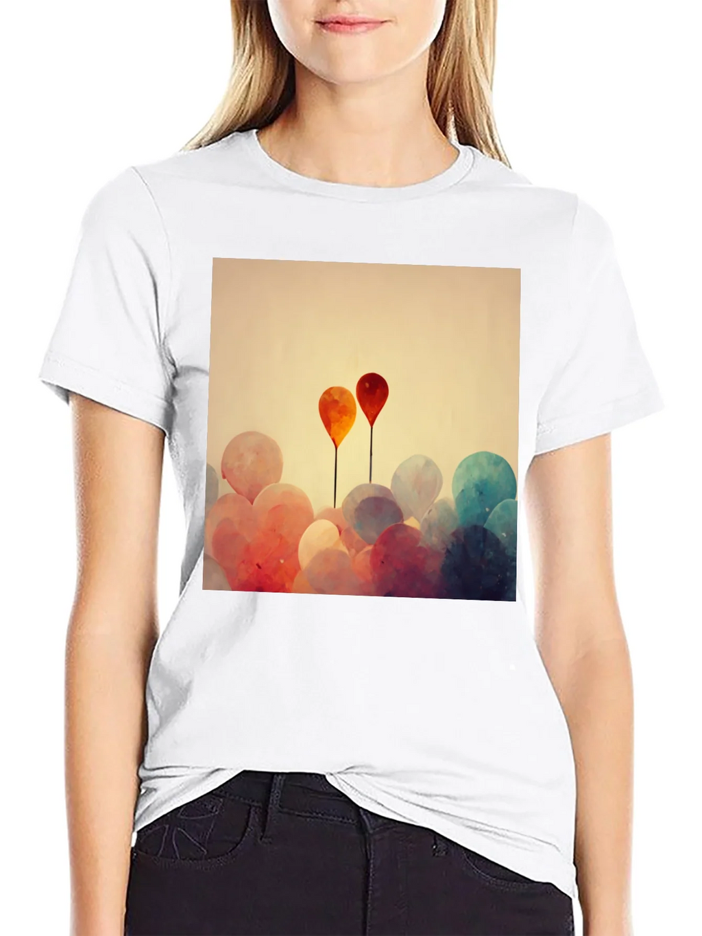 Balloon Art Graphic Tee - Modern Abstract Design product image 8
