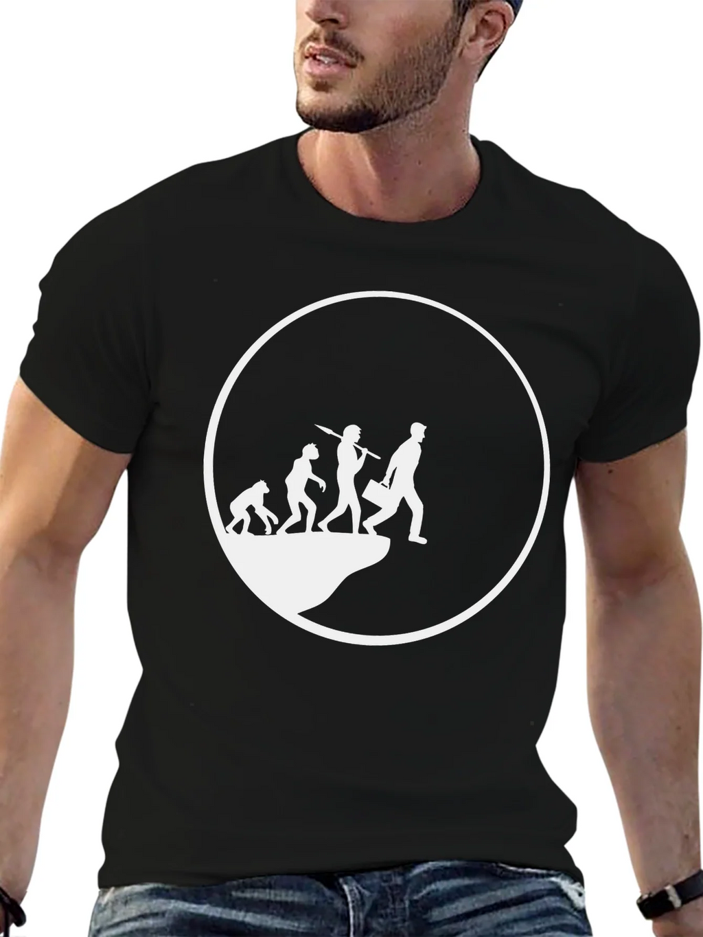 Evolution of Man T-Shirt - Black product image 5