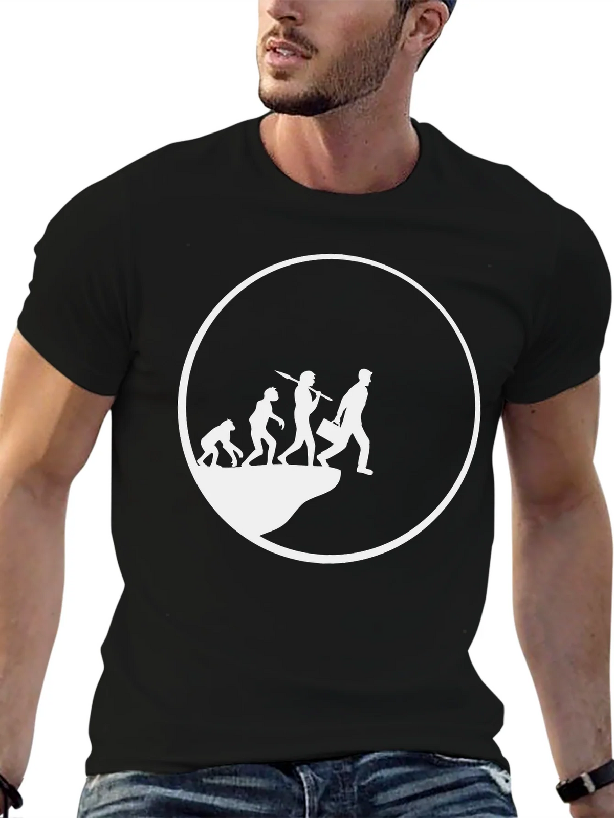 Evolution of Man T-Shirt - Black product image 5