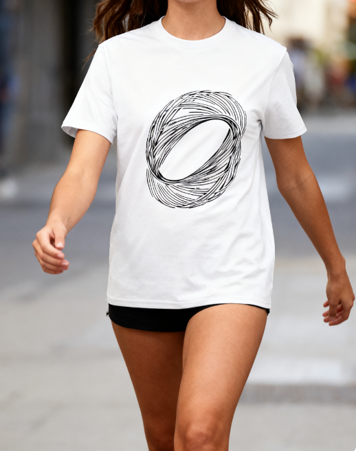 Abstract Circular Lines Art Graphic T-Shirt - 100% Cotton product image 6