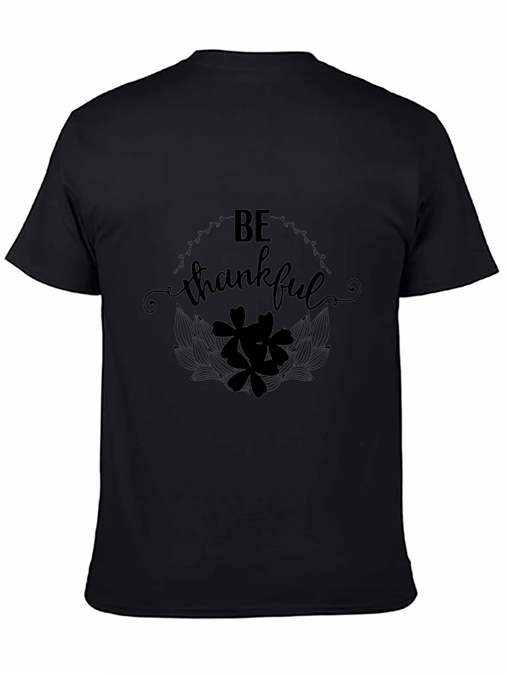 Be Thankful Black Graphic T-Shirt product image 4