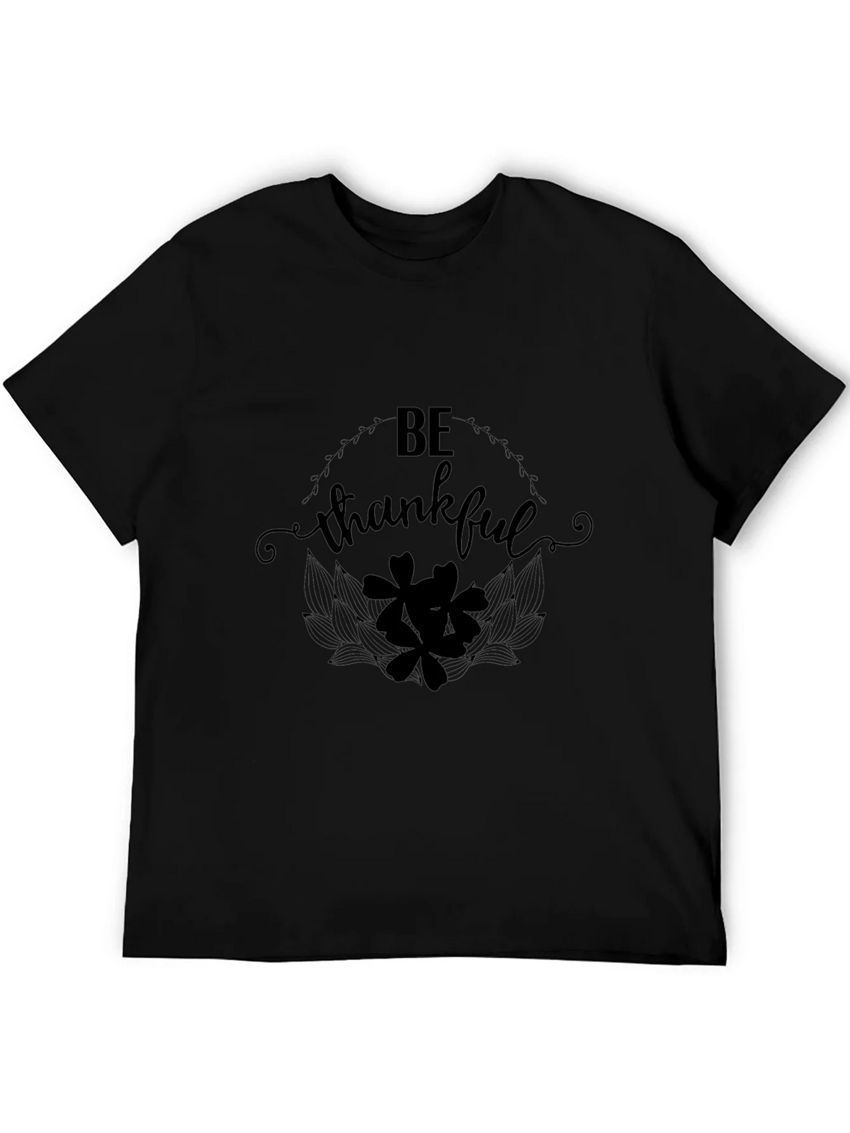 Be Thankful Black Graphic T-Shirt product image 5