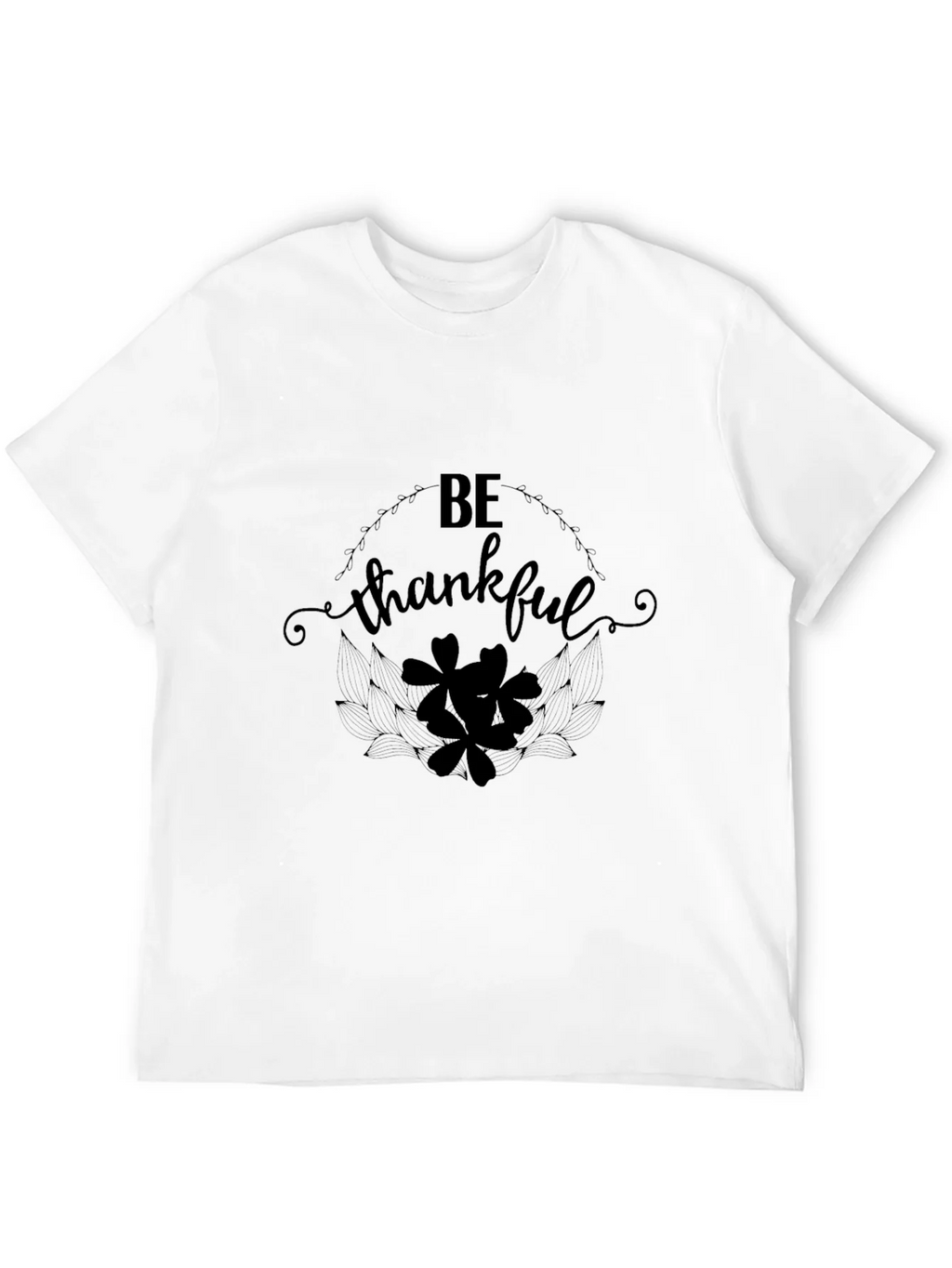Be Thankful Black Graphic T-Shirt product image 11