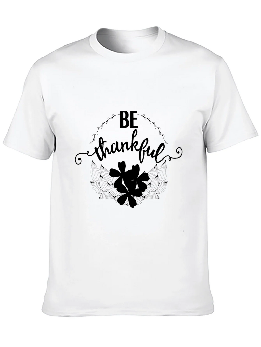 Be Thankful Black Graphic T-Shirt product image 9