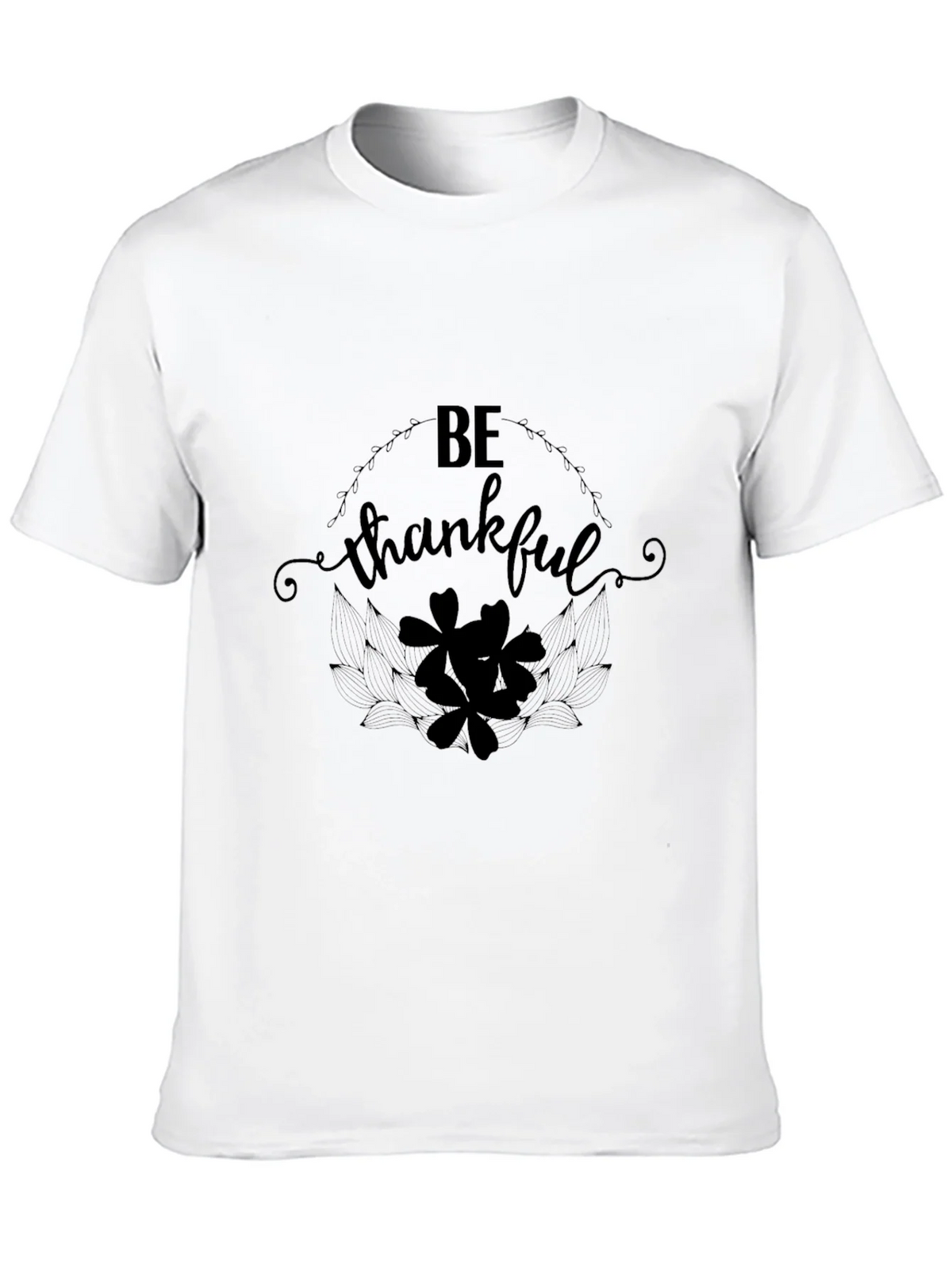 Be Thankful Black Graphic T-Shirt product image 9