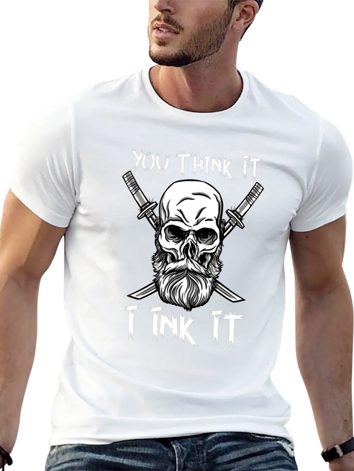 You Think It I Ink It Skull & Sword T-Shirt product image 12