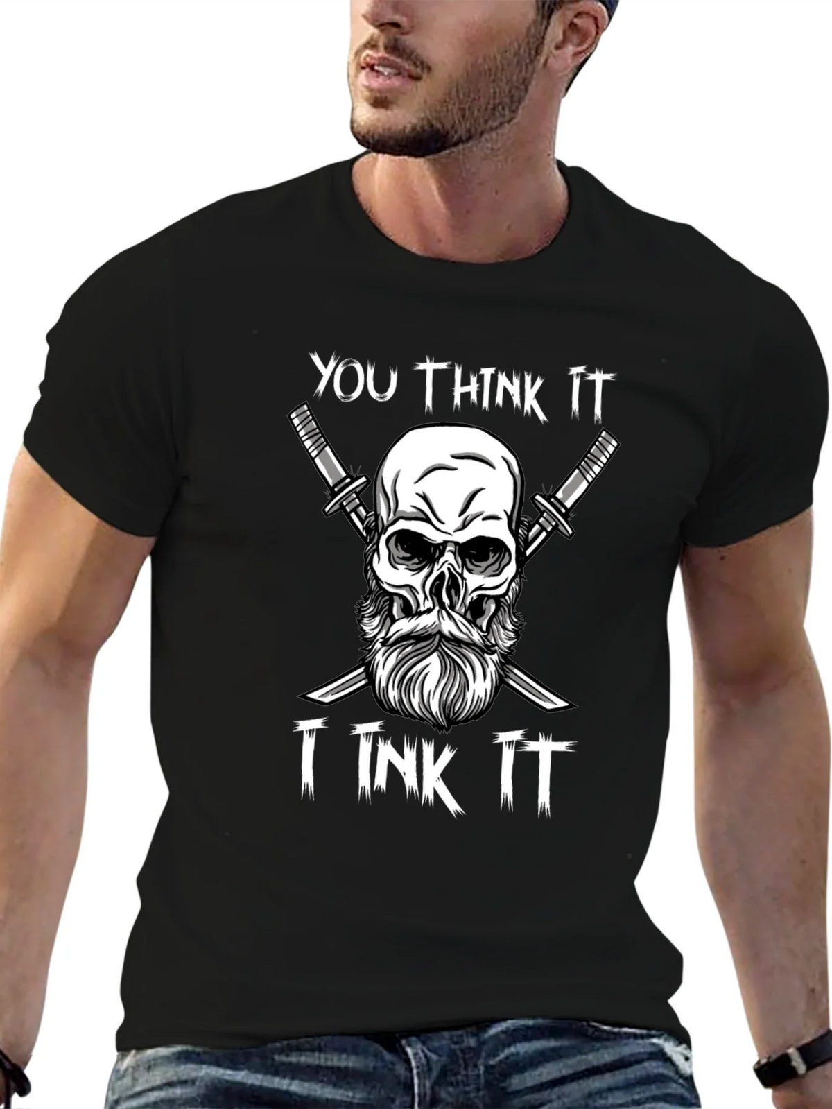 You Think It I Ink It Skull & Sword T-Shirt product image 6