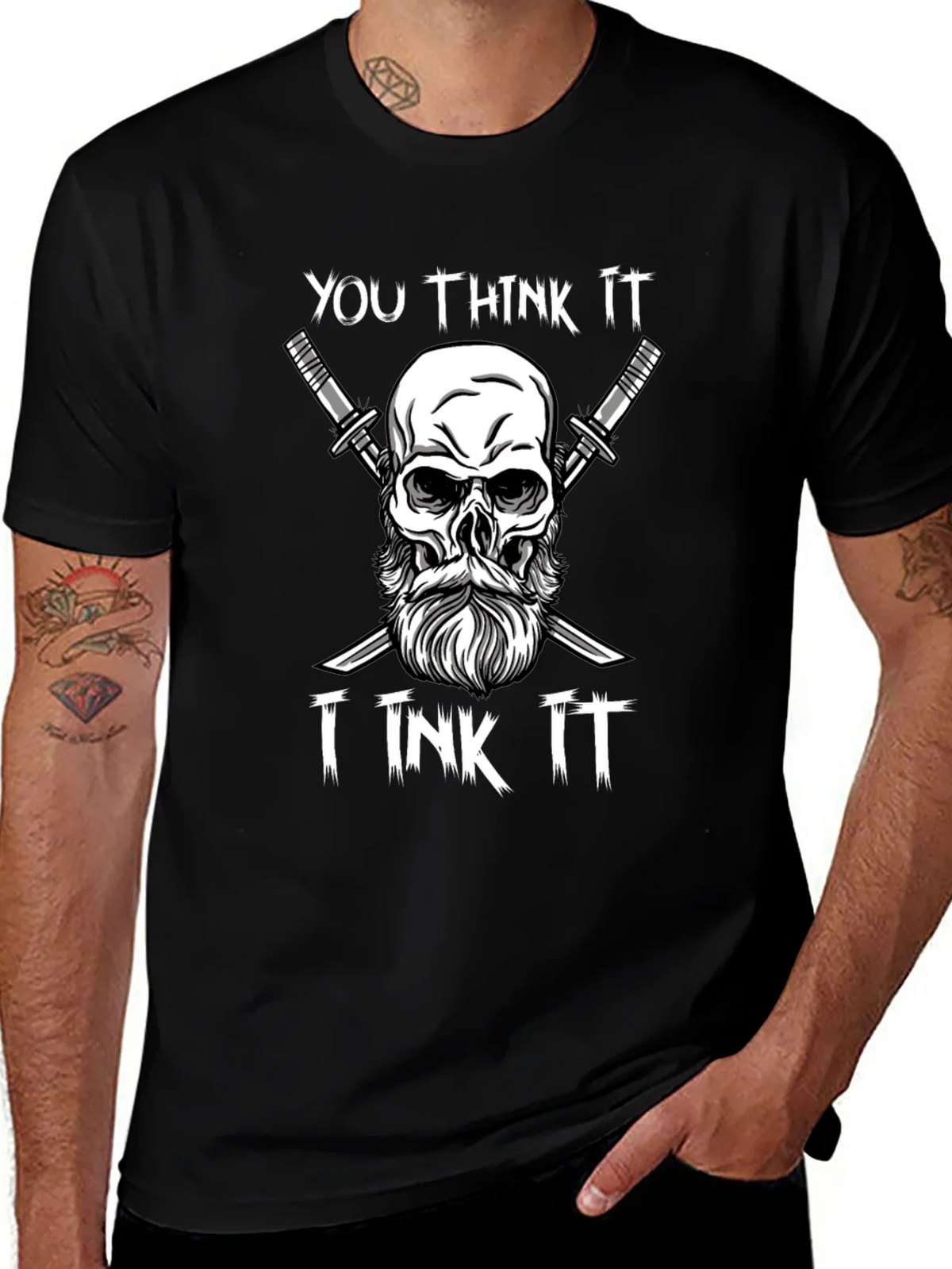 You Think It I Ink It Skull & Sword T-Shirt product image 1