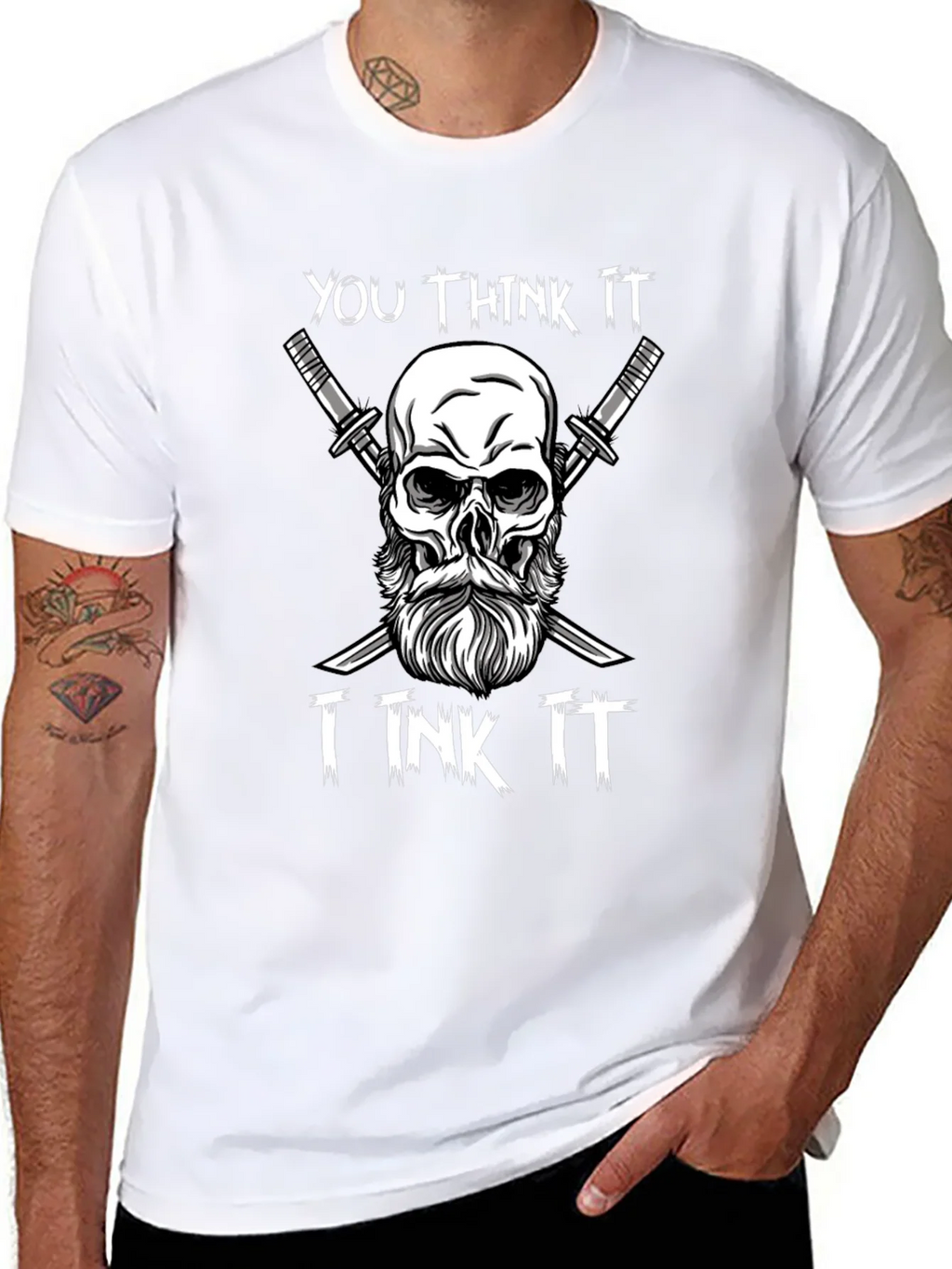 You Think It I Ink It Skull & Sword T-Shirt product image 7