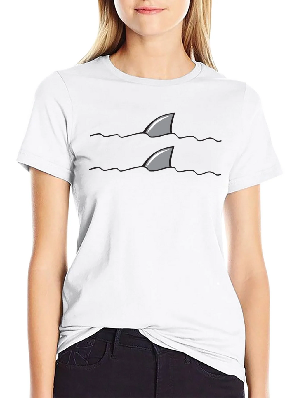Shark Fin Tee - Danger Below Novelty T-Shirt product image 8