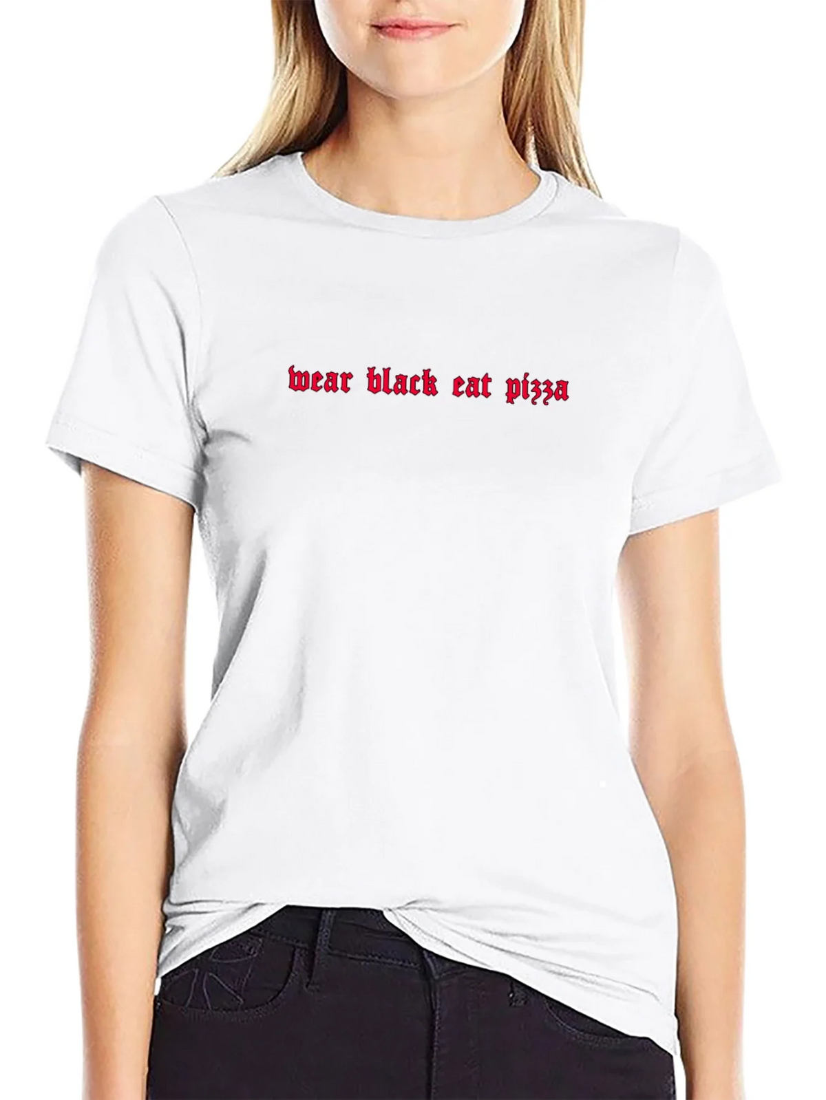 Wear Black Eat Pizza Graphic Tee - T-Shirt product image 8