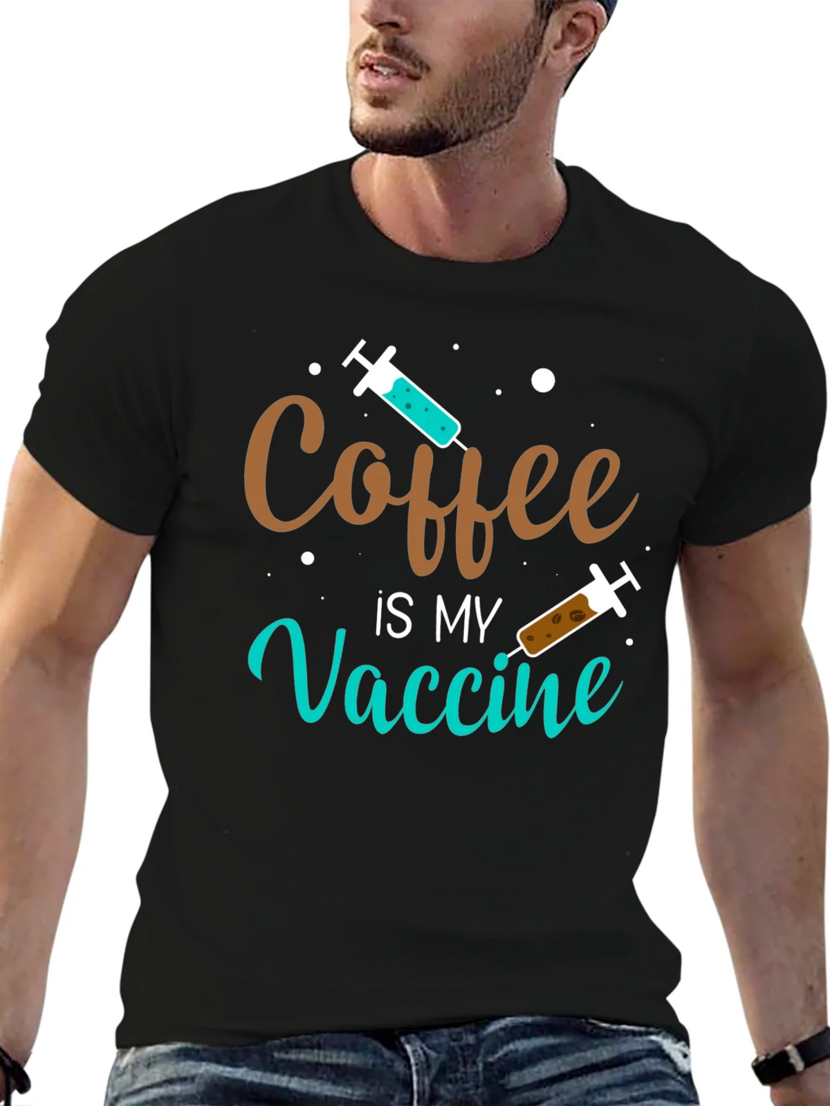 Coffee is My Vaccine T-Shirt - Funny & Comfortable product image 6